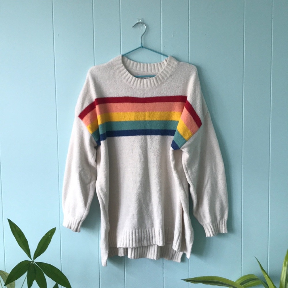 Oversized Rainbow Sweater